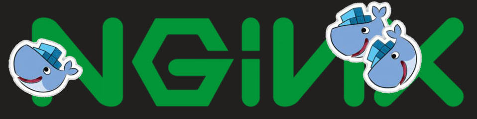 The NGINX and Docker logos